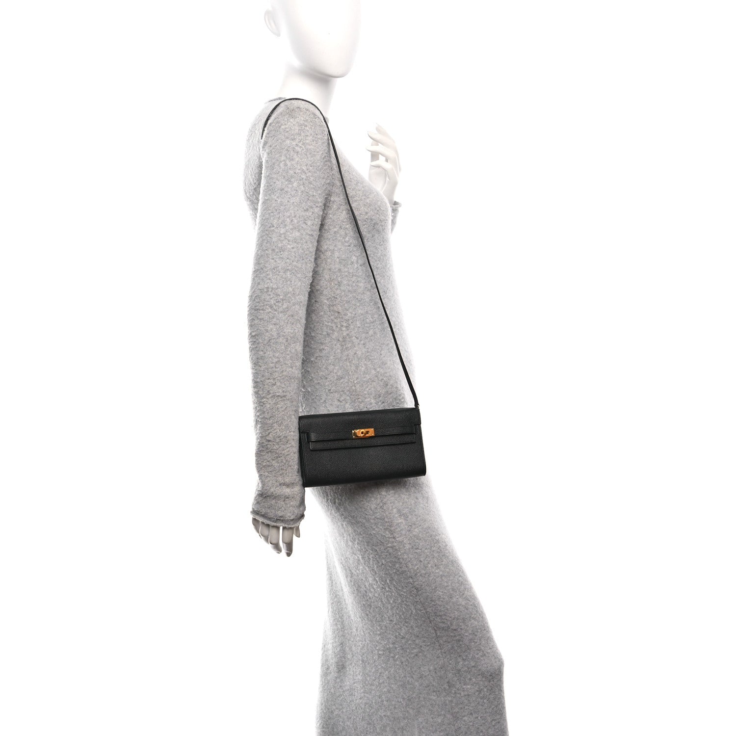 Hermes Epsom Kelly Wallet To Go Black 2 of 11