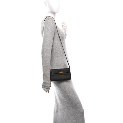 Hermes Epsom Kelly Wallet To Go Black 2 of 11