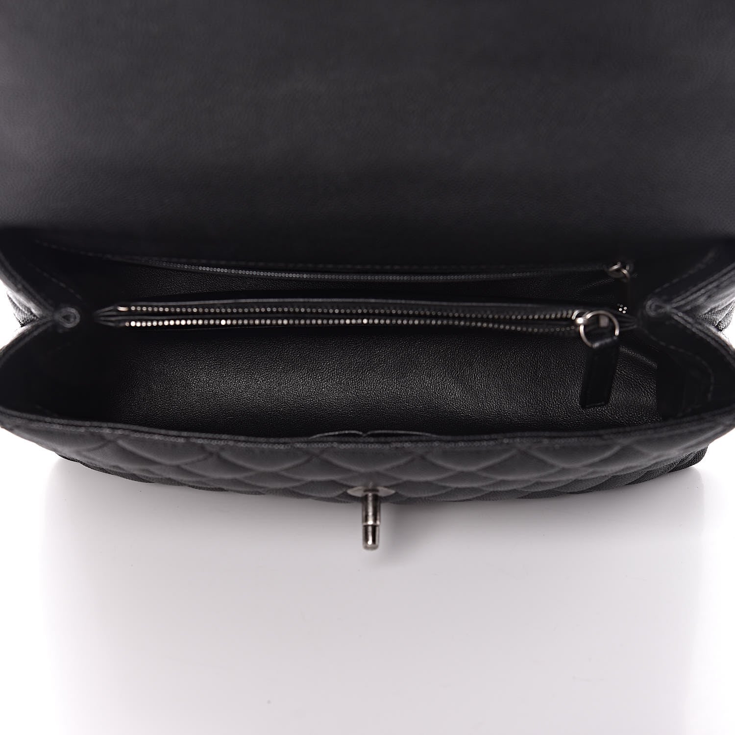 Chanel Caviar Lizard Quilted Small Coco Handle Flap Black 5 of 10