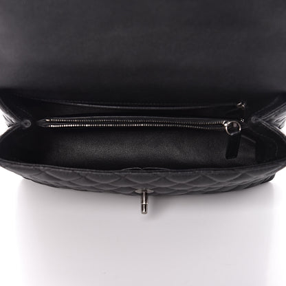 Chanel Caviar Lizard Quilted Small Coco Handle Flap Black 5 of 10