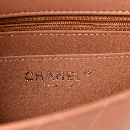 Chanel Lambskin Quilted Mini Square Flap Brown 6 of 11