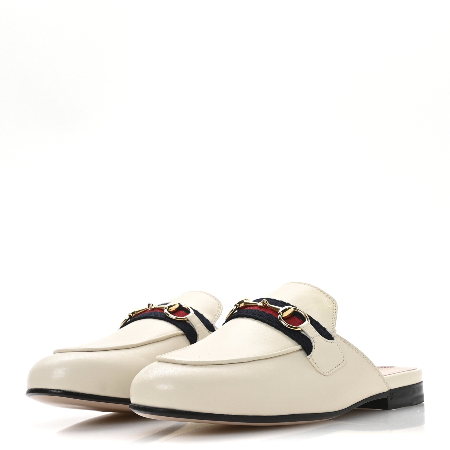 Gucci Malaga Kid Web Womens Princetown Slippers 35.5 Mystic White 4 of 10