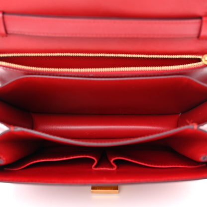 Celine Box Calfskin Medium Classic Box Flap Bag Red 5 of 13