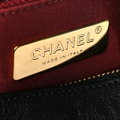 Chanel Goatskin Quilted Chanel 19 Camera Case Black 5 of 9