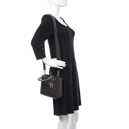 Christian Dior Lambskin Cannage Small Lucky Badges My Lady Dior Black 2 of 12