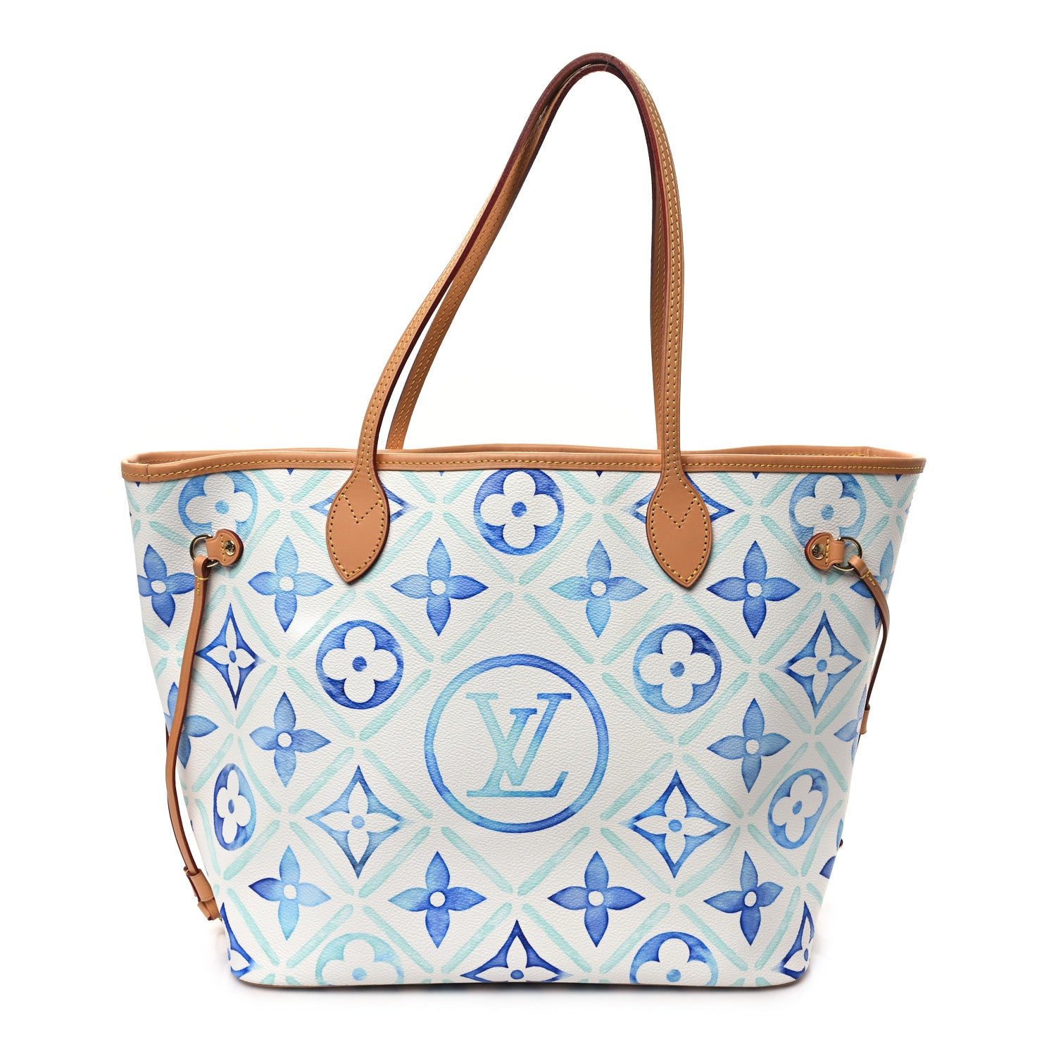 Louis Vuitton Monogram Tiles By The Pool 2.0 Neverfull MM Lagoon Blue 1 of 12