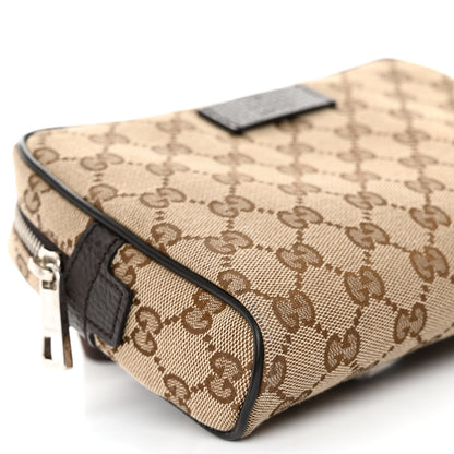 Gucci Monogram Dollar Calfskin Belt Bag Beige Ebony Testa di Moro Marrone Scuro 9 of 10
