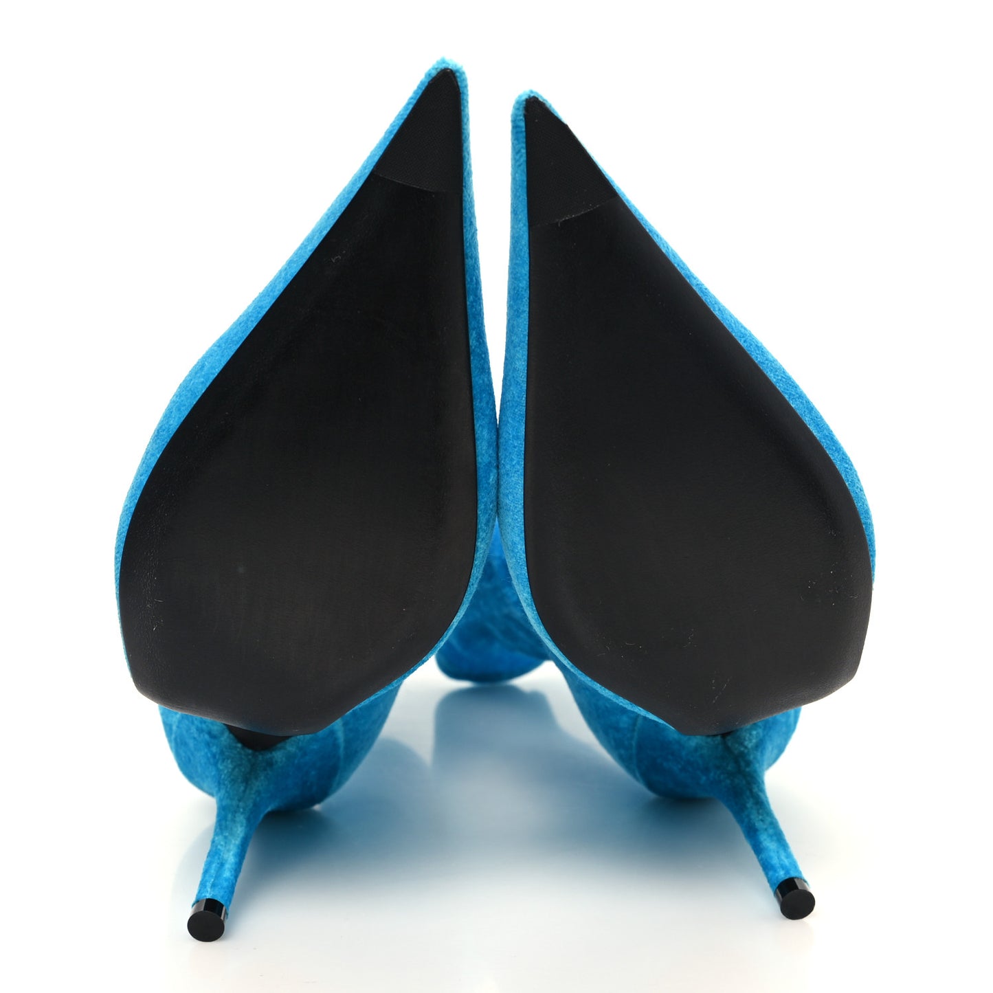 Velvet Spandex Extreme Pointed Toe Knife Ankle Boots 37 Azure