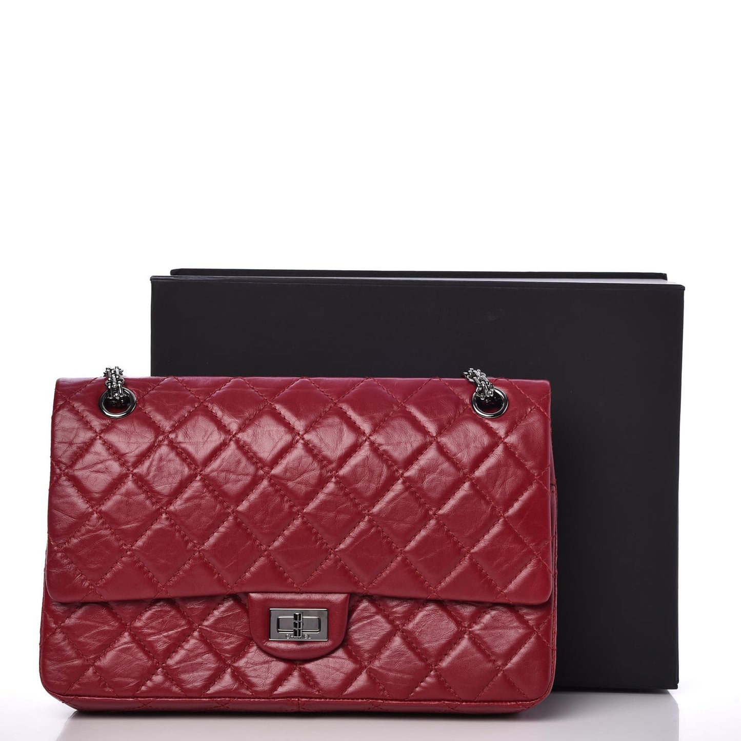 Aged Calfskin Quilted 2.55 Reissue 226 Flap Red