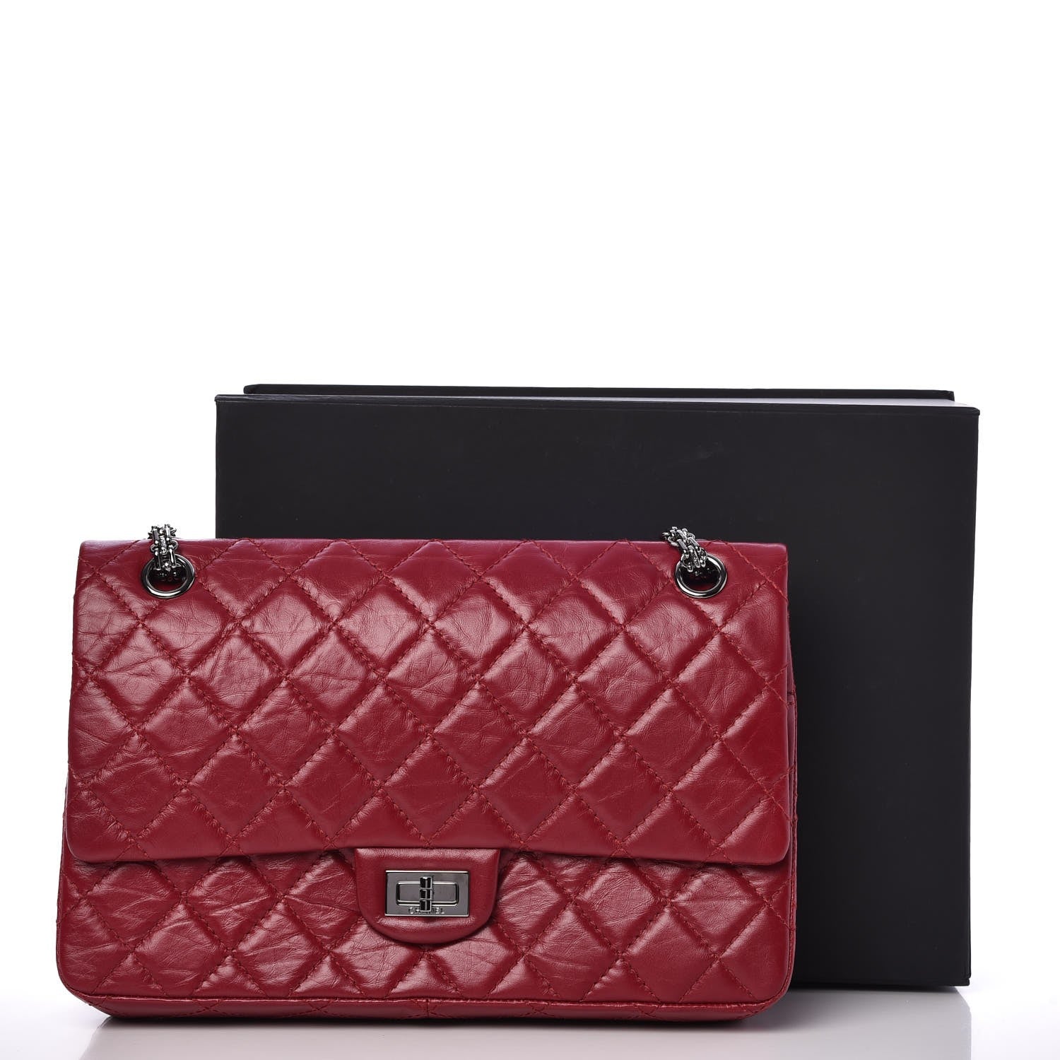 Chanel Aged Calfskin Quilted 2.55 Reissue 226 Flap Red 11 of 11