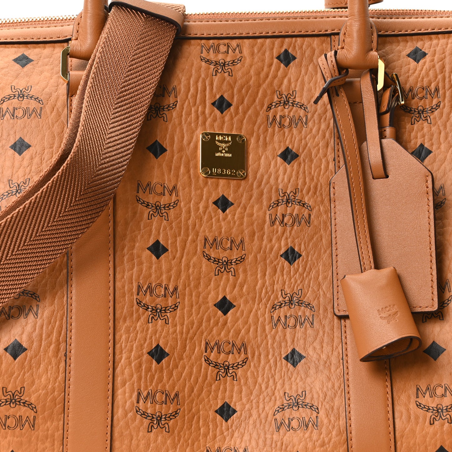 Visetos Large Traveler Weekender Bag Cognac