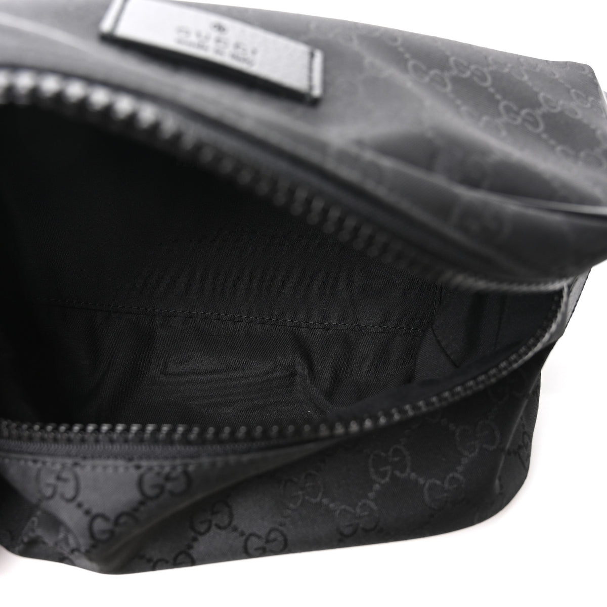 Nylon Monogram Fanny Pack Belt Bag Black