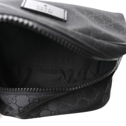 Gucci Nylon Monogram Fanny Pack Belt Bag Black 5 of 10