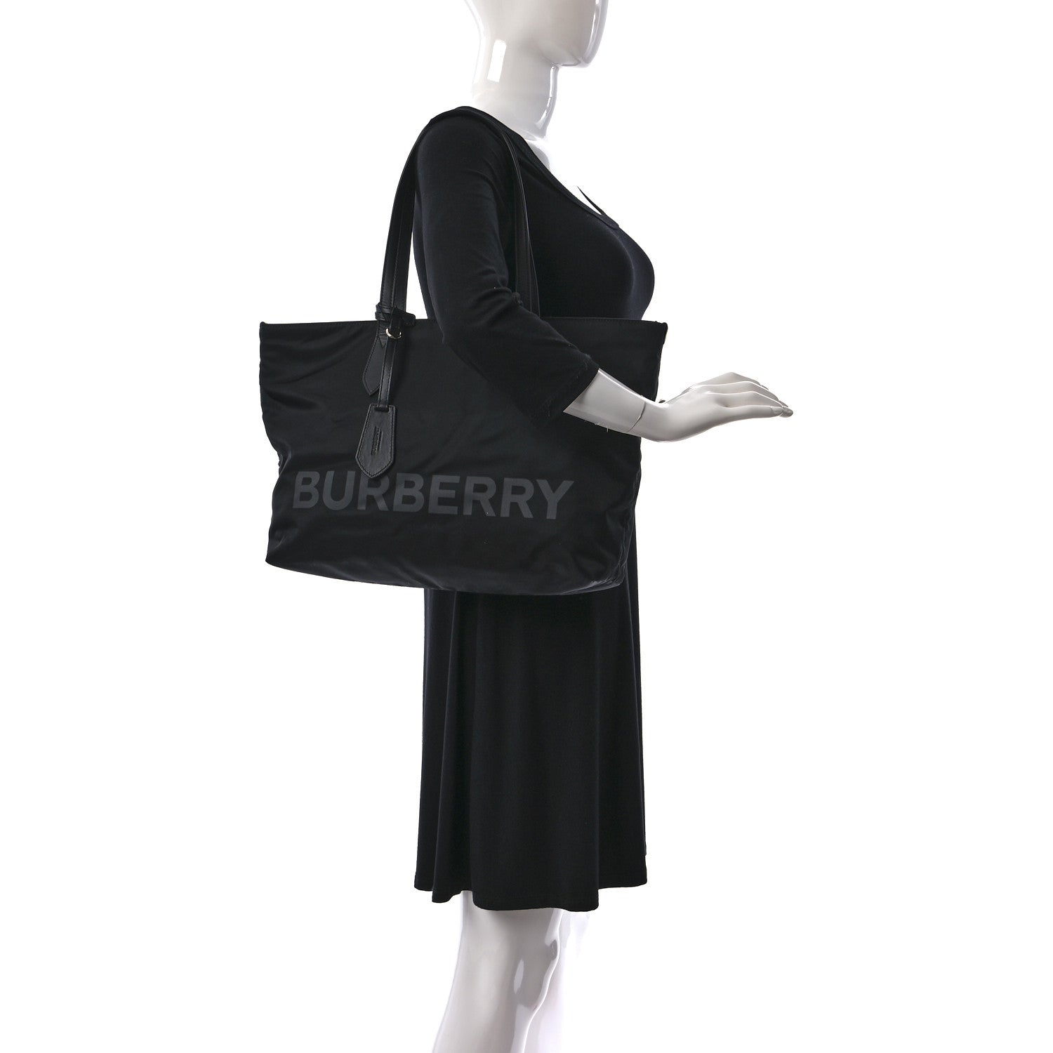 Burberry Nylon Logo Tote Bag Black 2 of 9