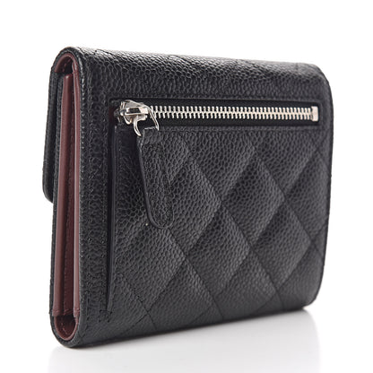 Chanel Caviar Quilted Compact Flap Wallet Black 3 of 9
