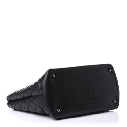 Chanel Calfskin Quilted Small Easy Shopping Tote Black 8 of 11
