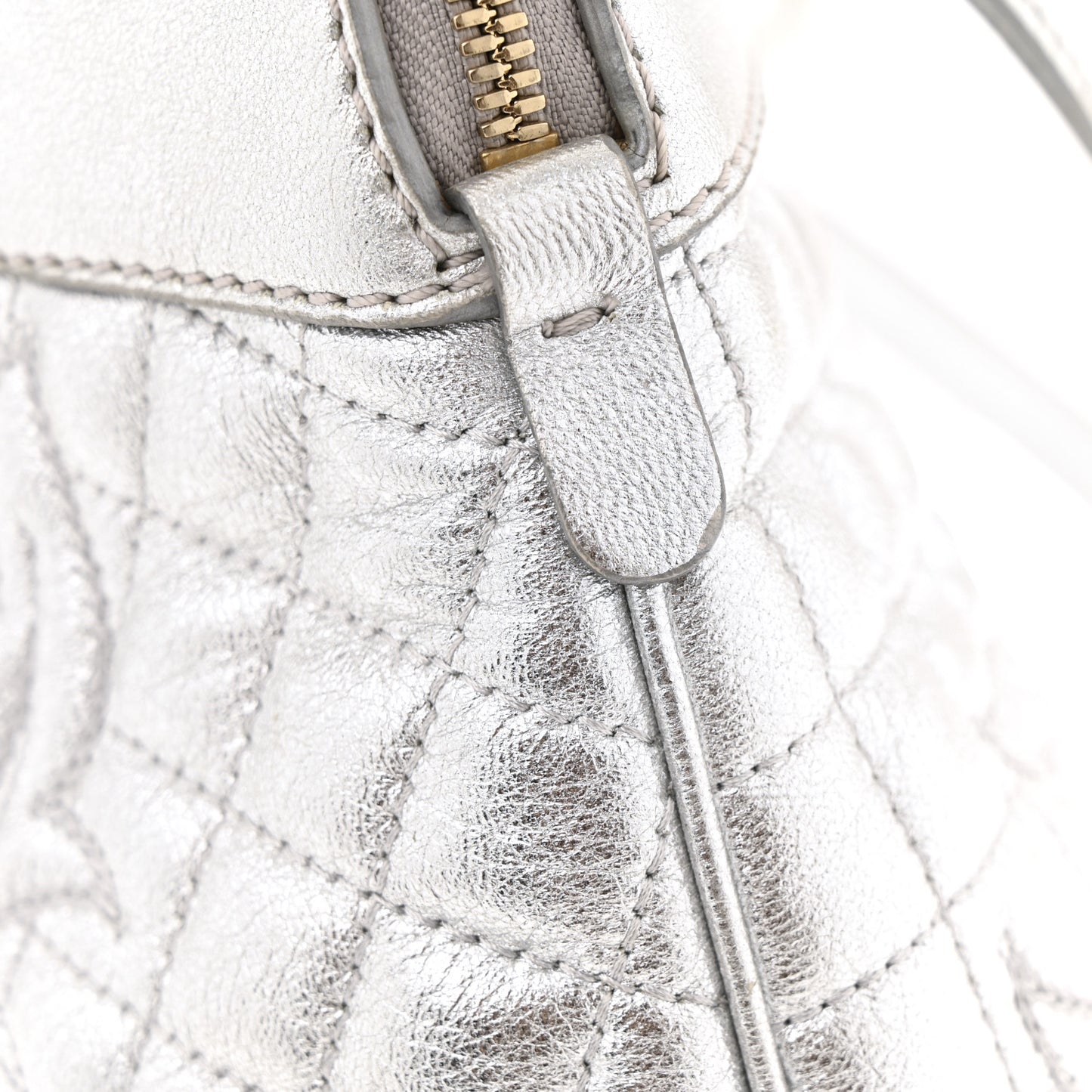 Metallic Quilted Nappa Altea Vanitas Lady Athena Silver