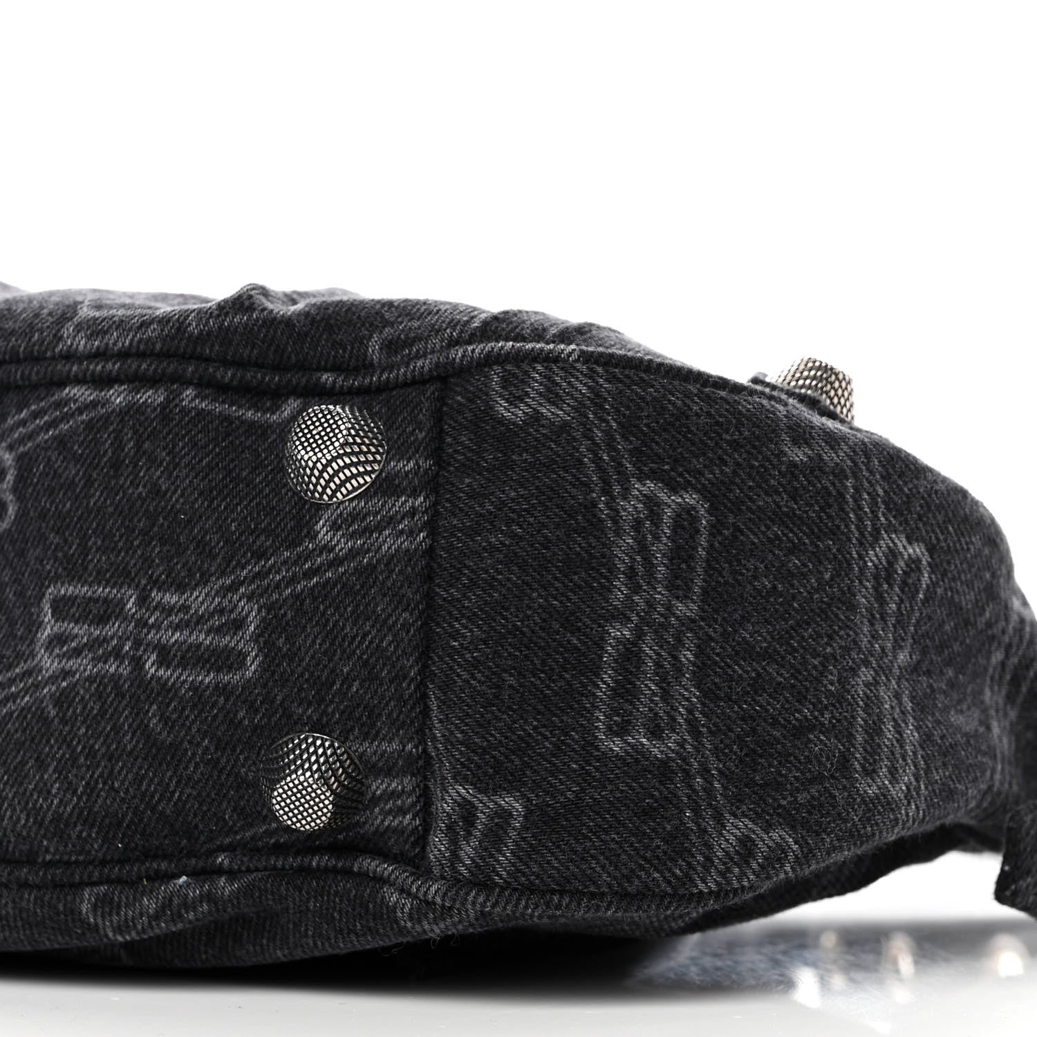 Balenciaga Denim BB Monogram Small Le Cagole Shoulder Bag Black 9 of 9