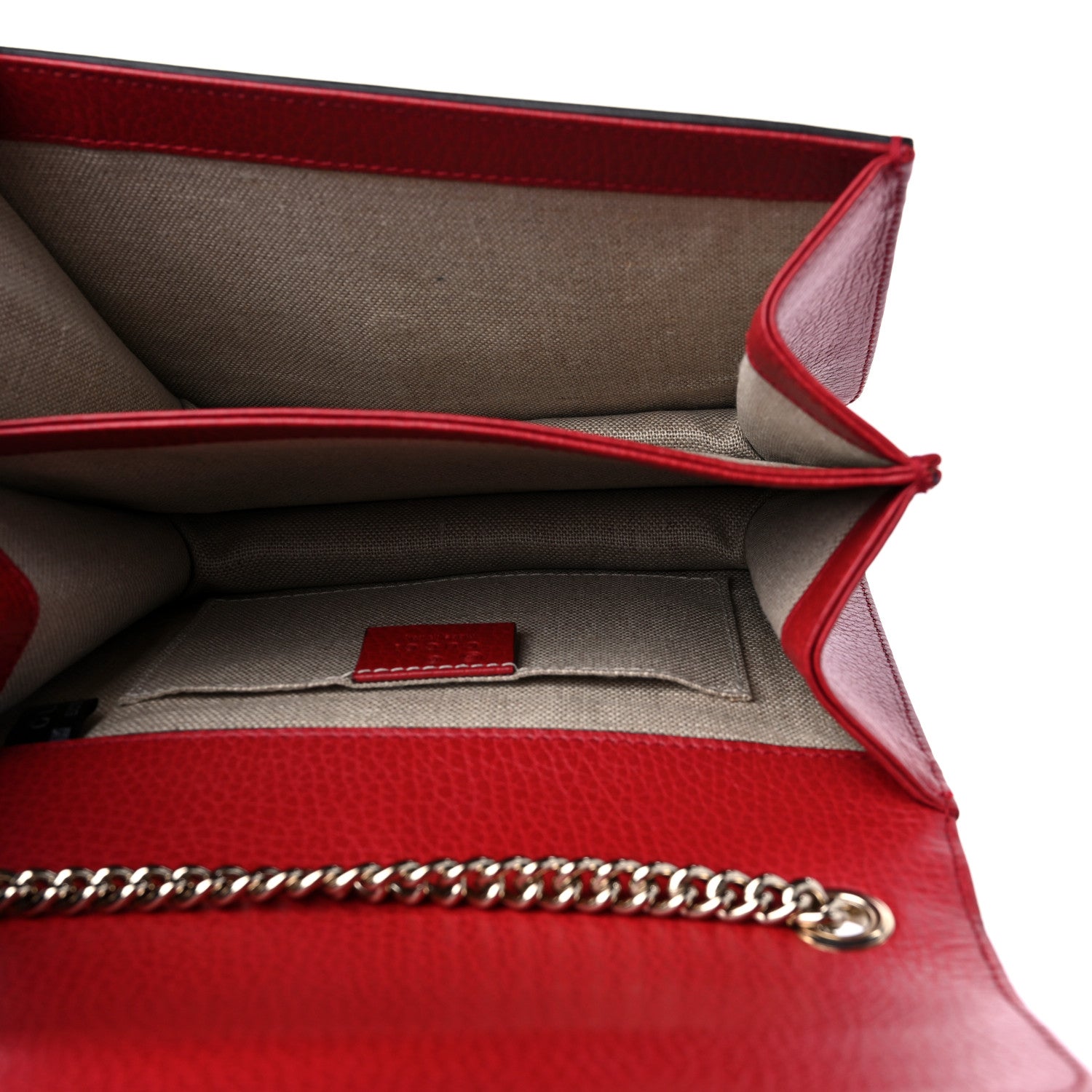 Gucci Dollar Calfskin Small Interlocking G Shoulder Bag Red 5 of 11