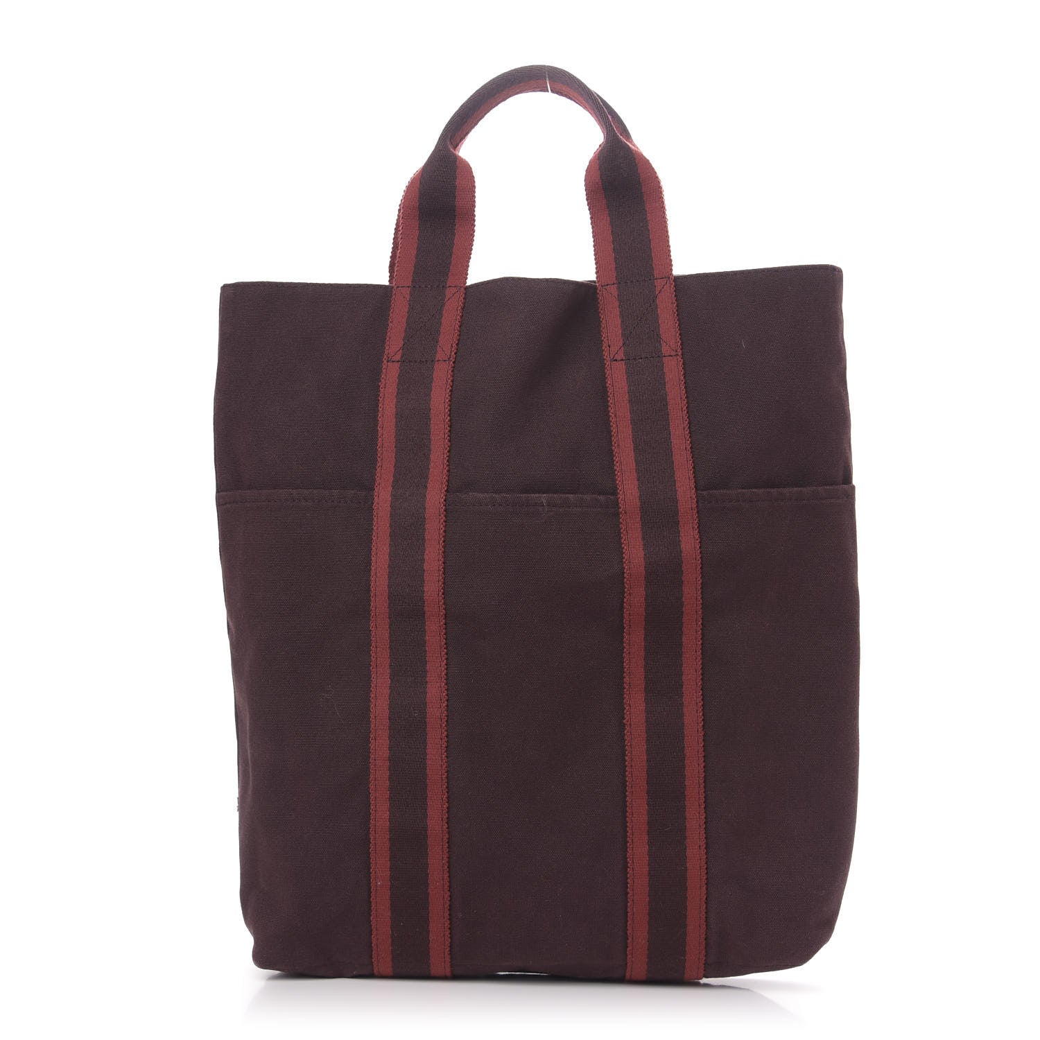 Hermes Canvas Fourre Tout Burgundy 1 of 9