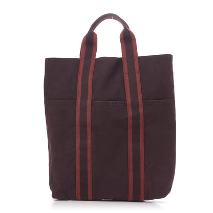 Hermes Canvas Fourre Tout Burgundy 1 of 9