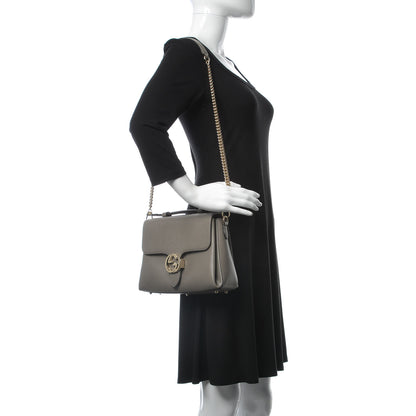 Gucci Dollar Calfskin Interlocking G Top Handle Shoulder Bag Loess 2 of 9