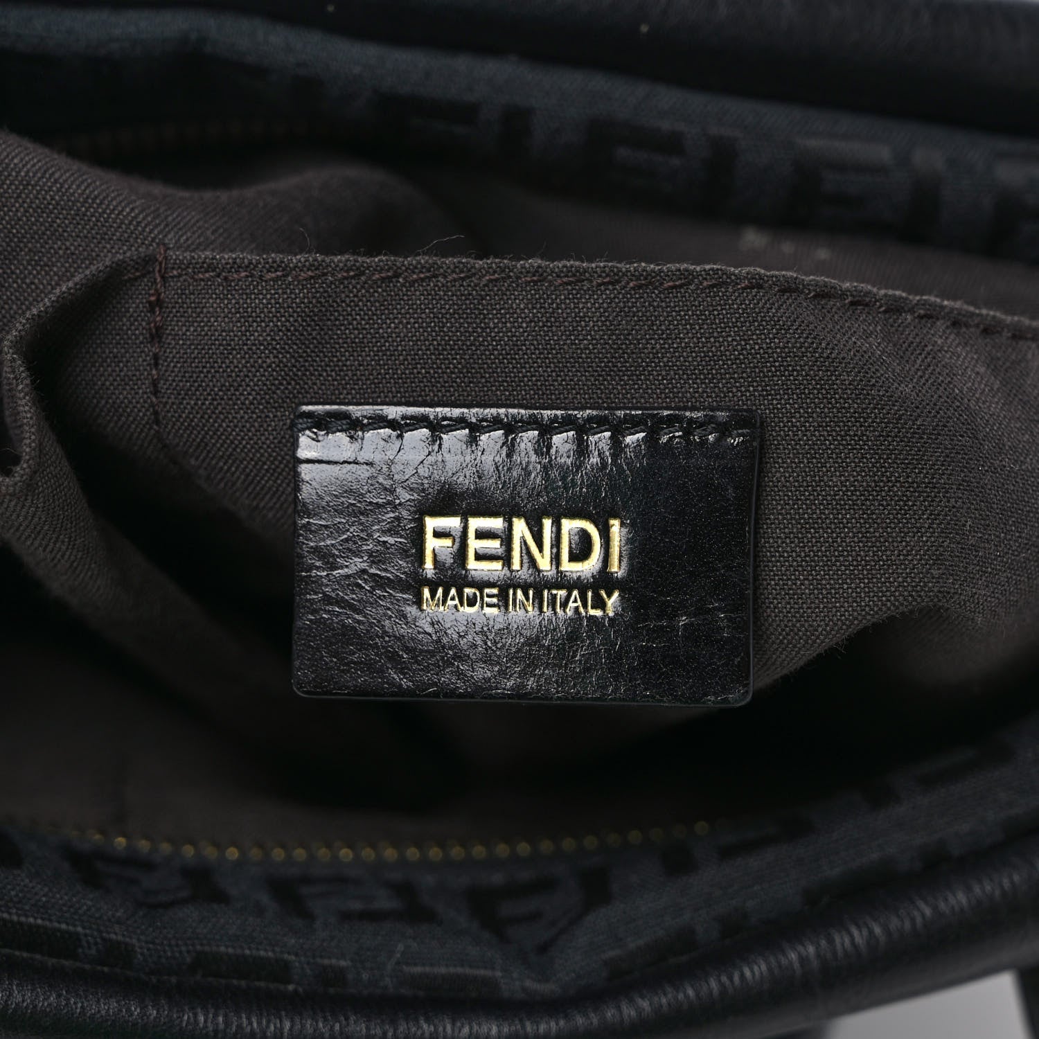 Fendi Zucchino Tote Tobacco Black 6 of 10