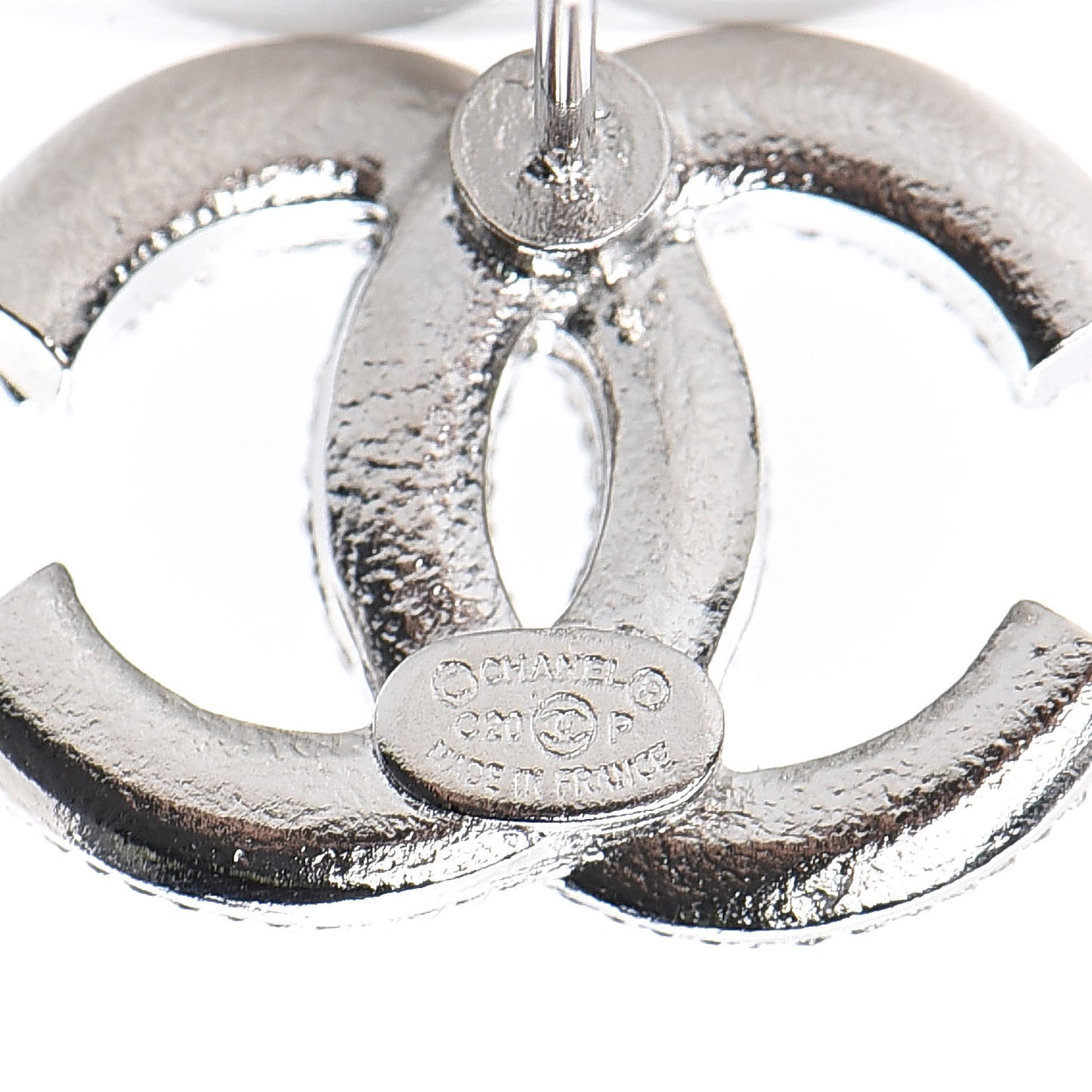 Crystal CC Earrings Silver