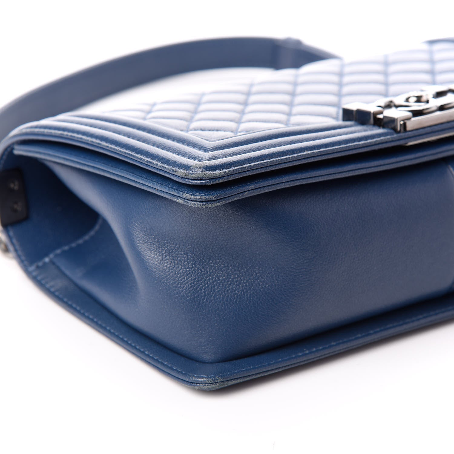 Chanel Caviar Quilted Medium Boy Flap Dark Blue 8 of 9