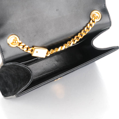 Saint Laurent Suede Small Classic Monogram Kate Tassel Satchel Black 5 of 7