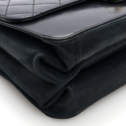 Chanel Iridescent Calfskin Quilted Straight Lined Flap Black 9 of 10
