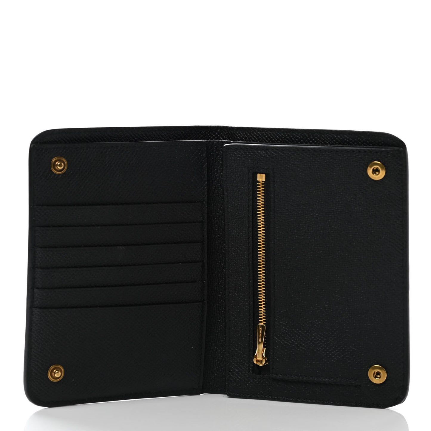 Signature Grained Calfskin Medium BB Wallet Black