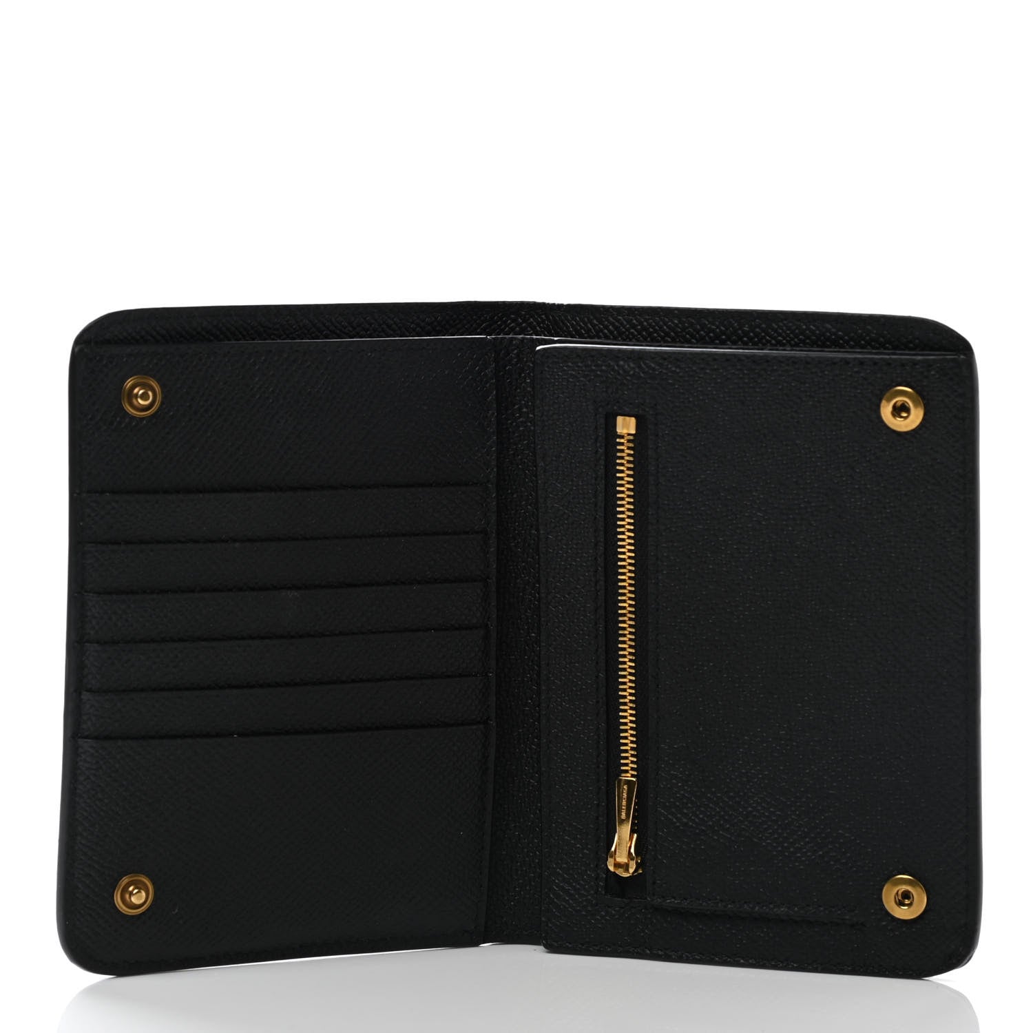 Balenciaga Signature Grained Calfskin Medium BB Wallet Black 5 of 9