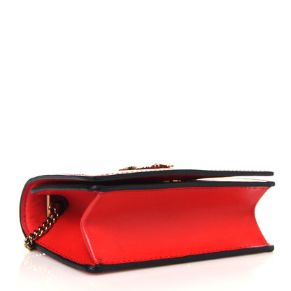 Versace Vitello Mini Virtus Chain Clutch Red 5 of 13