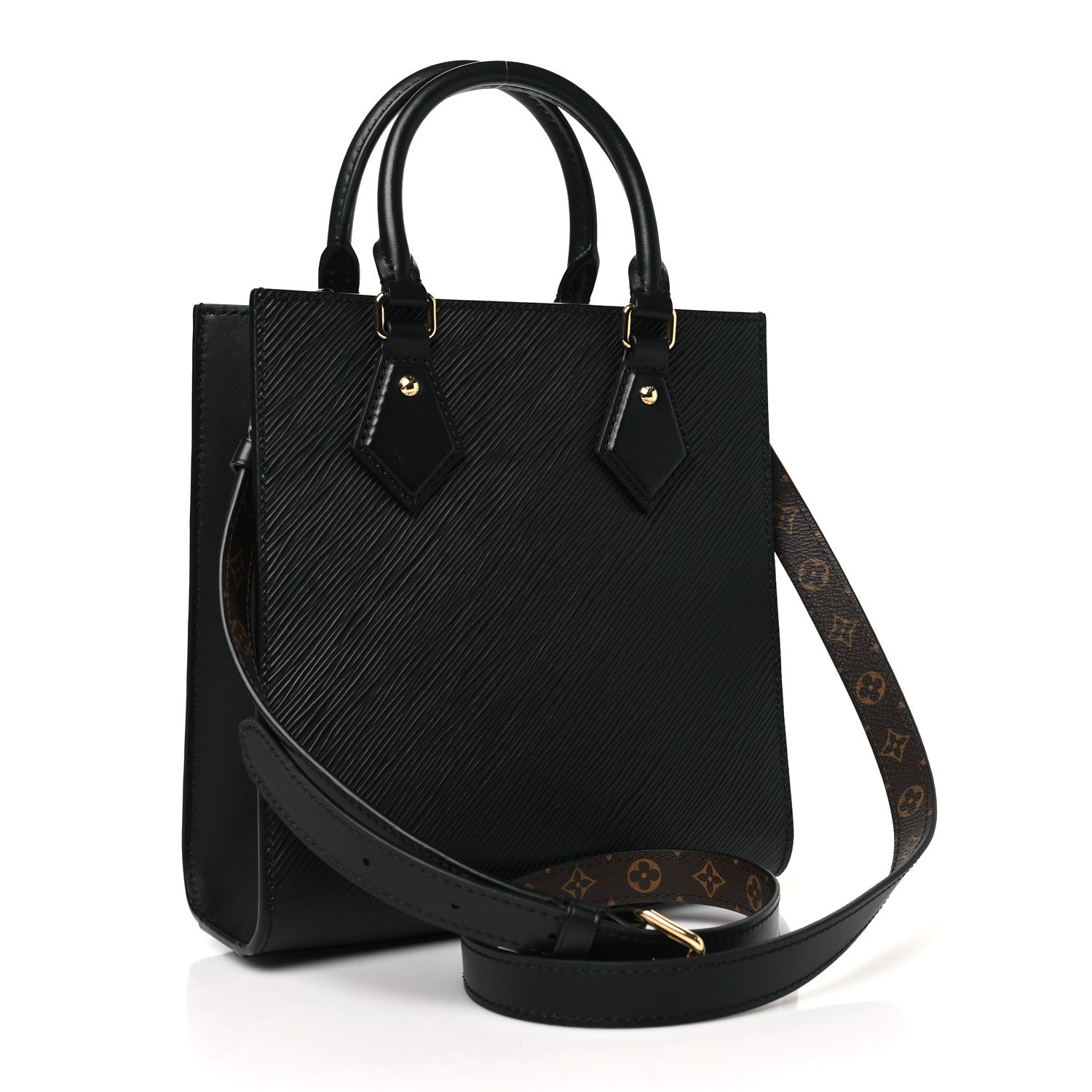 Louis Vuitton Epi Sac Plat BB Black 3 of 9