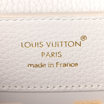 Louis Vuitton Taurillon Enamel Flower Padlock Chain Capucines BB Silver Sea 6 of 9