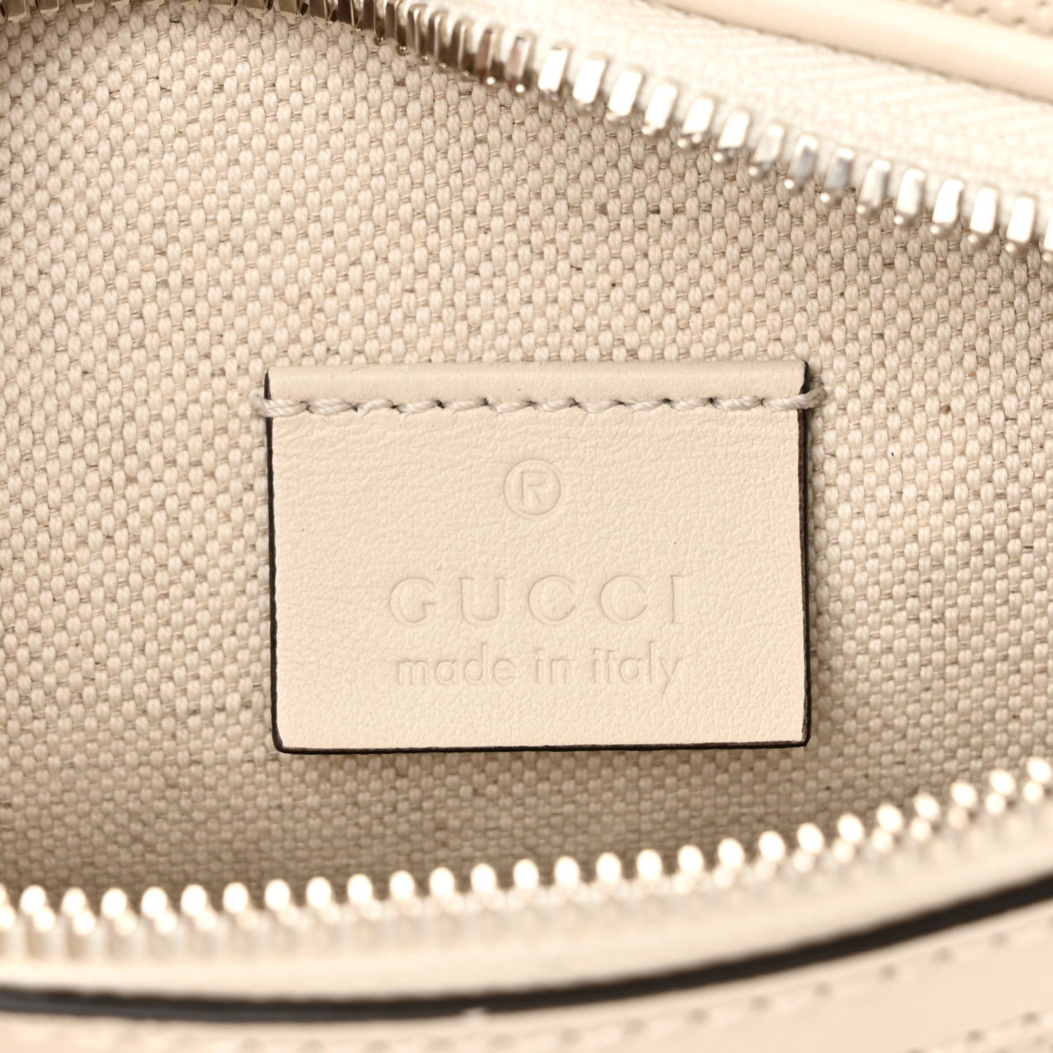 Gucci Calfskin GG Tennis Embossed Belt Bag Mystic White 6 of 10