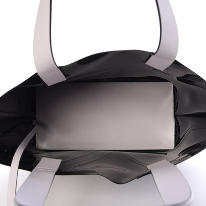 Valentino Garavani Patent Escape Tote Black White 6 of 10