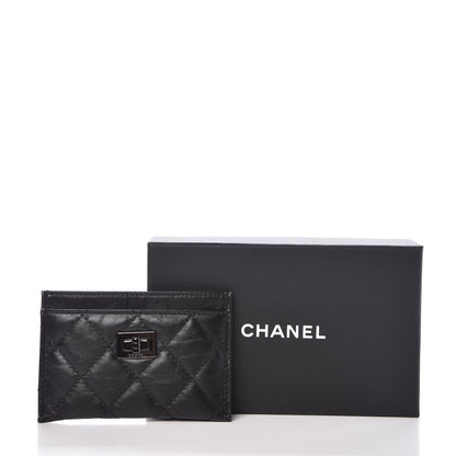 Chanel Aged Calfskin Quilted Reissue Card Holder So Black 9 of 9