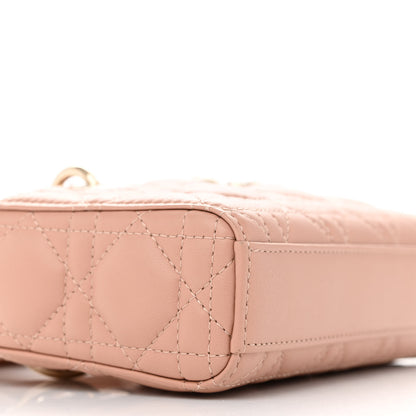 Christian Dior Lambskin Cannage Micro Lady D-Joy Rose De Vents 10 of 11