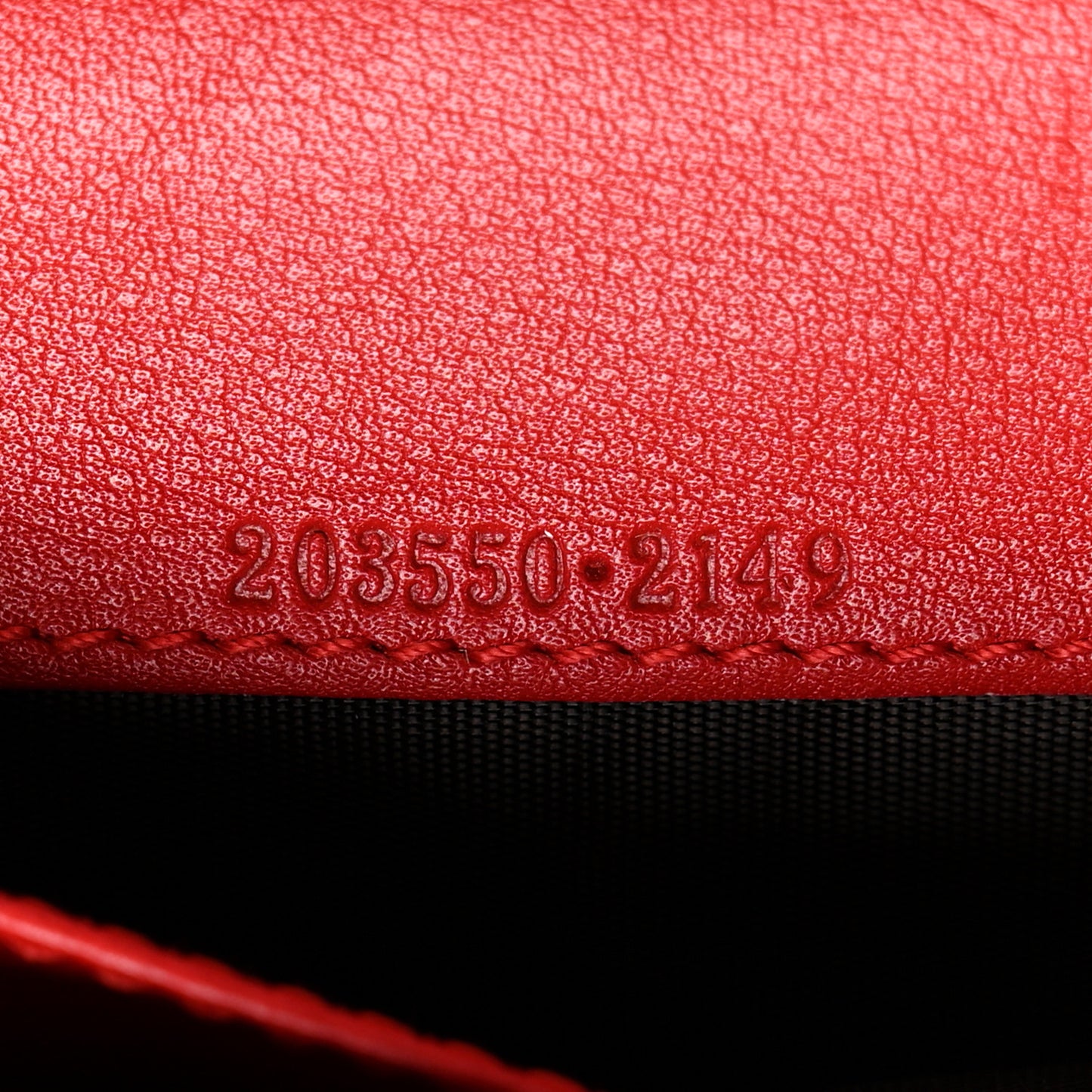 Microguccissima Heart Continental Wallet Red
