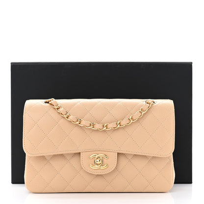 Chanel Caviar Quilted Small Double Flap Beige 11 of 11