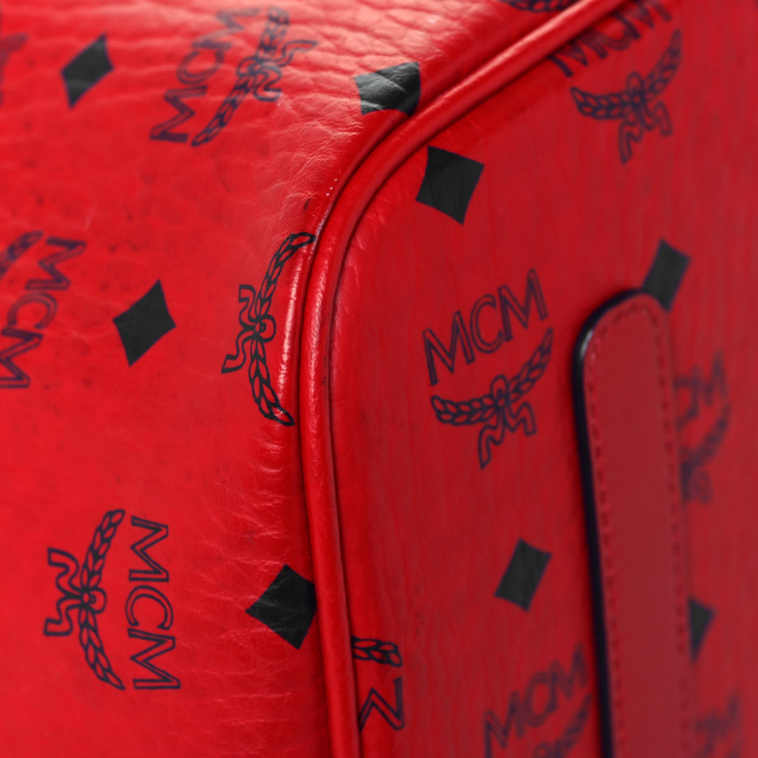 MCM Visetos Large Liz Reversible Shopper Tote Ruby Red 7 of 24