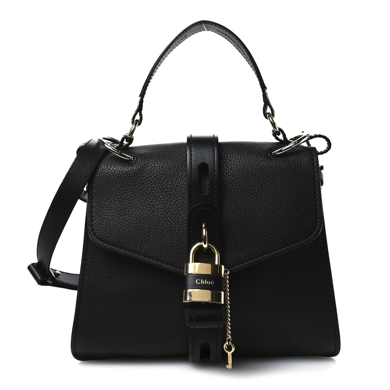 Chloe Grained Calfskin Medium Aby Day Shoulder Bag Black 1 of 10
