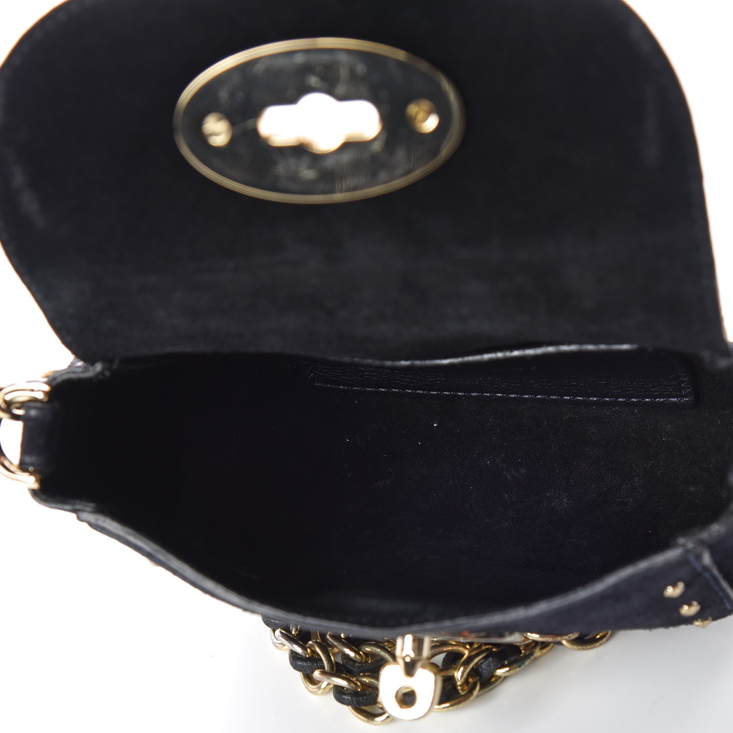 Mulberry Suede Studded Mini Lily Flap Ink Blue 5 of 9
