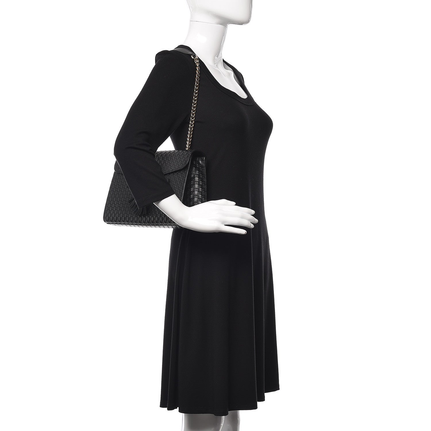 Gucci Microguccissima Medium Emily Chain Shoulder Bag Black 2 of 10