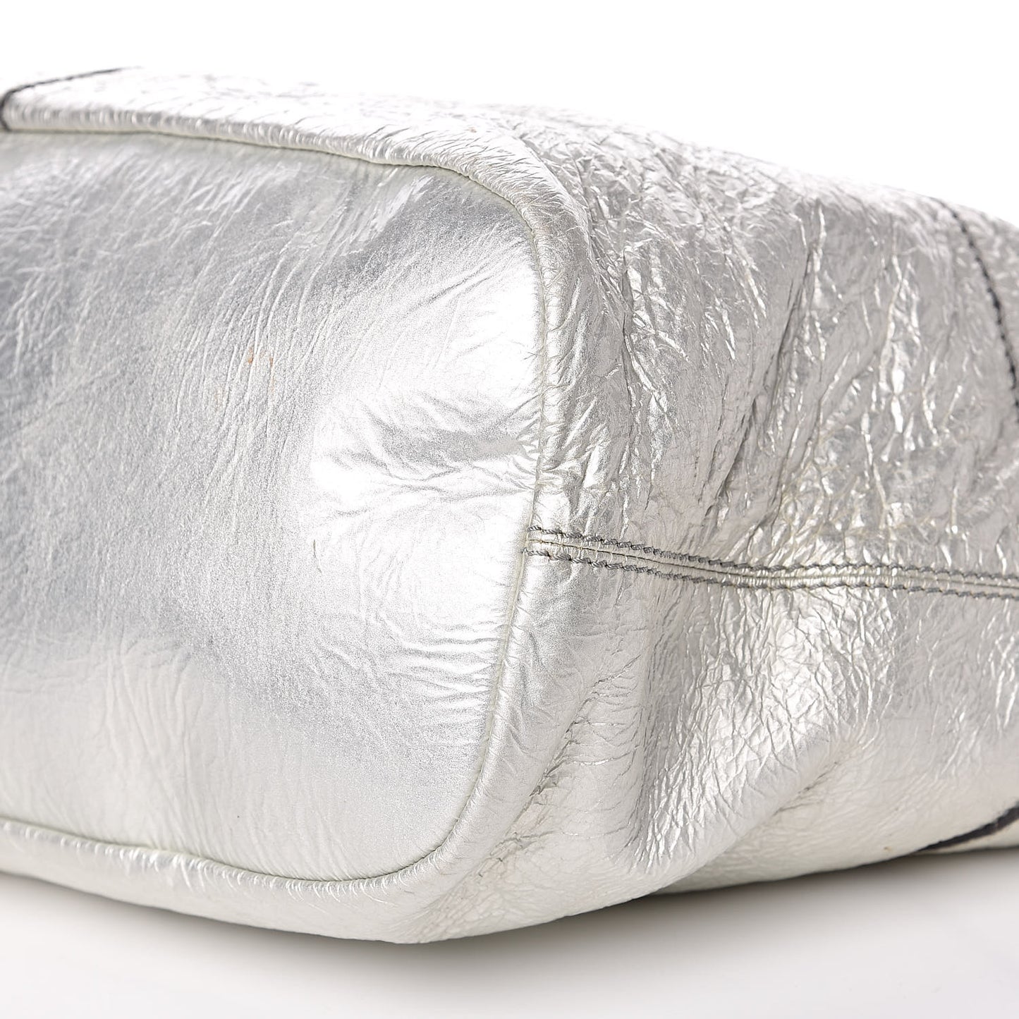 Crinkled Patent Large Nightingale Silver