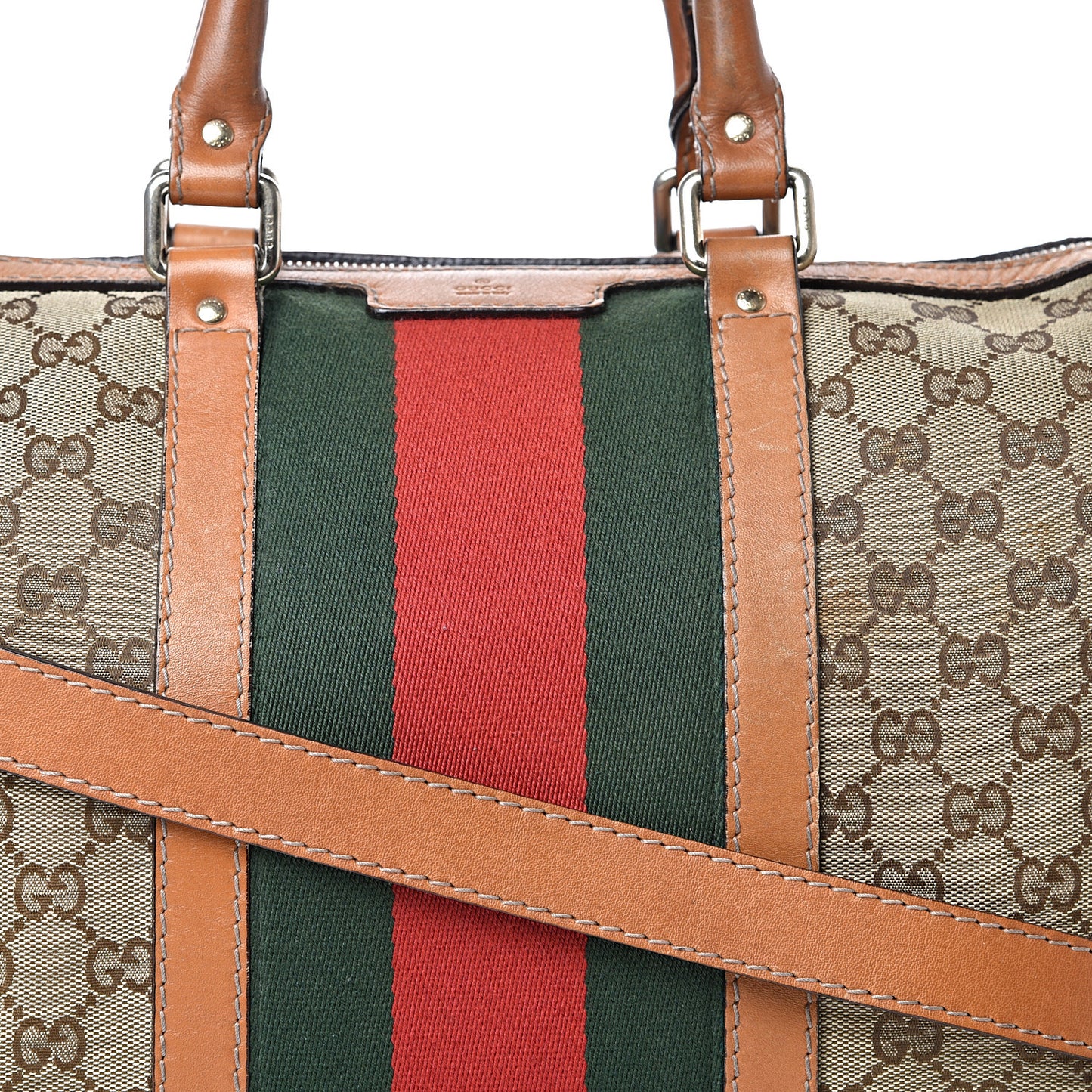 Monogram Vintage Web Medium Boston Tobacco