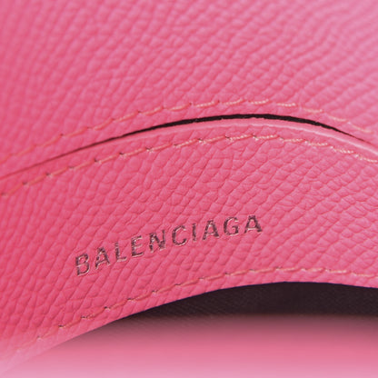 Balenciaga Signature Grained Calfskin Logo XXS Ville Top Handle Bag Acid Pink Black 8 of 9