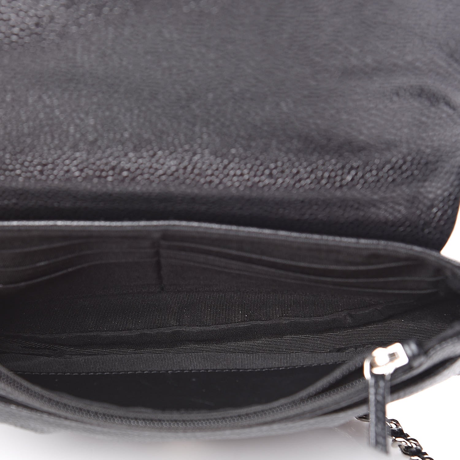 Chanel Caviar Half Moon Wallet On Chain WOC Black 5 of 11